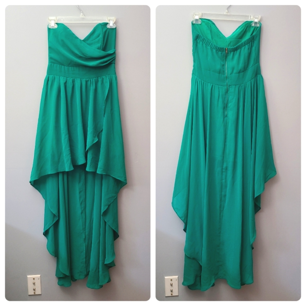TFCN size small sweetheart top high low dress
